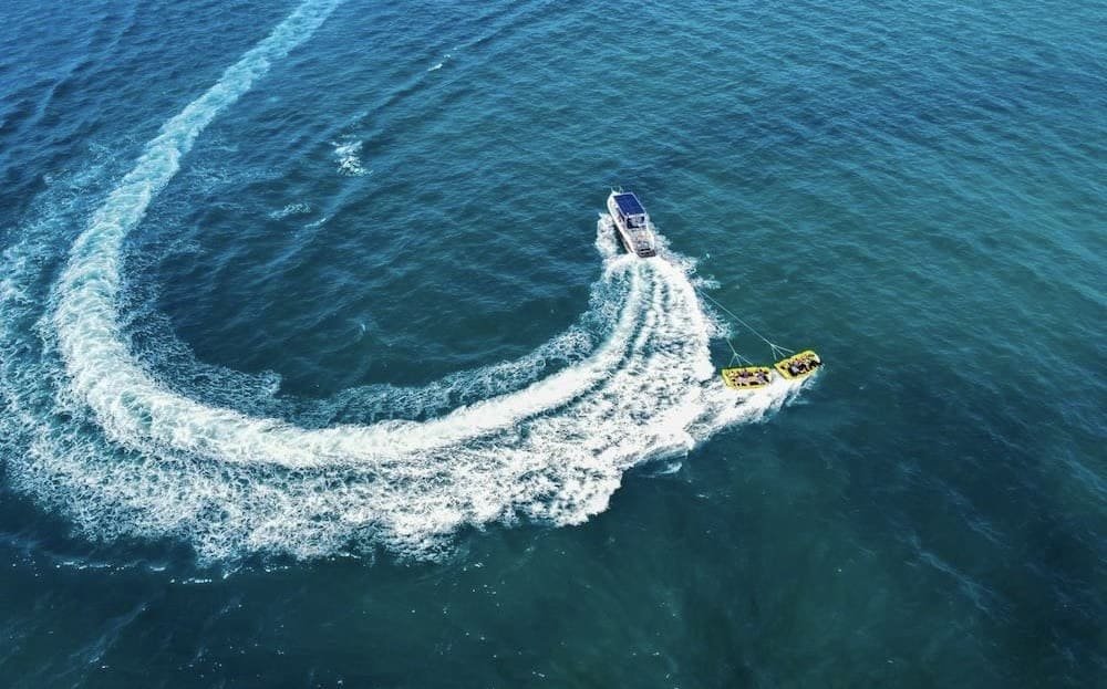 Boat driving on the Lake