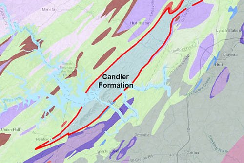 How Smith Mountain Dam was built - Candler Formation