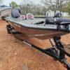 Front view of 2015 Bass Tracker 175 TXW on trailer