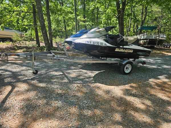 2004 Seadoo GTX and 2005 Seadoo GTX_On Trailer Far